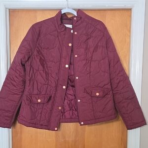 A New Day Women's Quilted Jacket - Burgundy